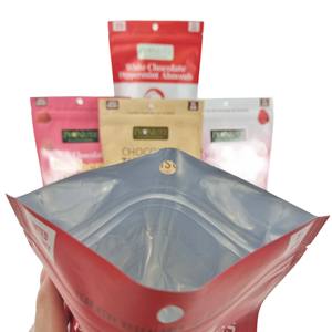 Conception imprimée personnalisée Différentes saveurs Framboise Menthe poivrée Amandes Blanc Chocolat au lait Emballage en plastique Sac debout avec fermeture éclair - Product Image 6