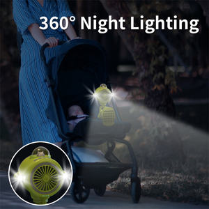 Ventilador para Cochecito de Bebé con Altavoz Bluetooth y Lámpara de Iluminación, Mini Ventilador Portátil Recargable de Entretenimiento - Product Image 5