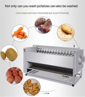 Machine de nettoyage et de pelage automatique commerciale pour légumes et fruits (pommes de terre, gingembre, lotus, papaye, patate douce)