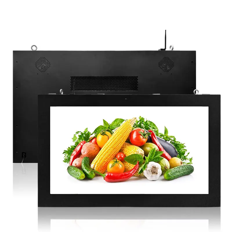 Use for Restaurant Coffee Shop 49 65 75 Inch LCD Advertising Monitor Hanging Wall Mounted High Definition