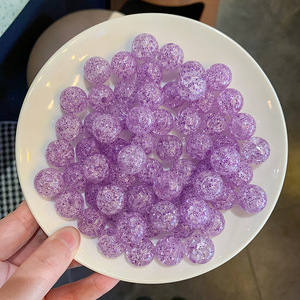 Cuentas Acrílicas de 15 mm, 10 Piezas/Bolsa, Cuentas de Goma de Mascar Multicolores Brillantes para Accesorios para el Cabello de Niños, Materiales para Hacer Lazos para el Cabello - Product Image 2