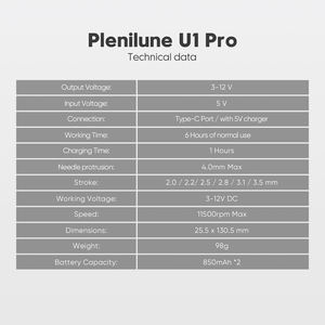 Stylo de Maquillage <span class=keywords><strong>Permanent</strong></span> Biomaser U1 PRO Multi-Modes pour Tatouage Sourcils et Lèvres avec Écran <span class=keywords><strong>LED</strong></span> - Product Image 6