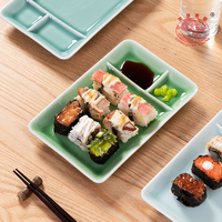 Assiette à dîner divisée en céramique de porcelaine de qualité supérieure, 9 pouces, avec 3 compartiments, pour la restauration à domicile, les restaurants et les traiteurs