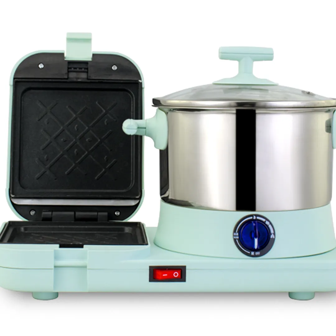 Máquina de desayuno múltiple Se puede freír o hervir material PP Termostato separado utilizado más tranquilizador