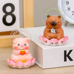 Adornos de coche de animales de dibujos animados Ruijie, decoración de resina de la suerte para niñas, decoración de interiores - Product Image 2