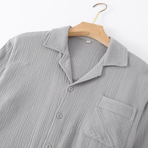 Pigiama Personalizzato da <span class=keywords><strong>Uomo</strong></span> in <span class=keywords><strong>Cotone</strong></span> Organico, <span class=keywords><strong>Cotone</strong></span> Crepe, Puro <span class=keywords><strong>Cotone</strong></span> a Doppio Strato, Adatto per Tutte le Stagioni - Product Image 2