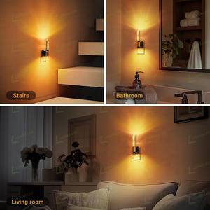 Luci Nite di lusso di cristallo ambra LOHAS senza fiamma con Design a candela luci notturne a LED dimmerabili per la stanza degli adulti - Product Image 6