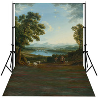 Toile de fond photo en vinyle pour photographie de carte d'identité, style peinture à l'huile européenne et américaine, pour la vente en gros transfrontalière