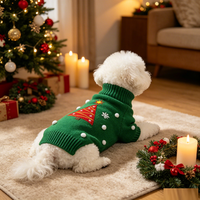 Pull à col roulé pour chien, design simple, mignon, chaud, confortable et doux, pour l'extérieur