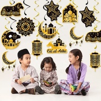 Nouveau Eid Mubarak spirale bannière suspendu étoile lune plafond suspendu ornement Ramadan Kareem Islam fête musulmane décoration fournitures