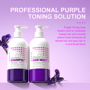 Lo Shampoo viola per <span class=keywords><strong>capelli</strong></span> per biondo neutralizza le ciocche ottose nella <span class=keywords><strong>maschera</strong></span> per <span class=keywords><strong>capelli</strong></span> di riparazione del colore dei <span class=keywords><strong>capelli</strong></span> sbiancati - Product Image 2