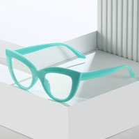 Pop Cat Eye Cadre Simple Mode Bonbons Blanc Chaud Plat Lunettes En Gros Femmes Bleu Lumière Blocage Lunettes