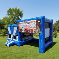 Château gonflable avec écran de projection, maison de saut gonflable pour enfants, PVC, dessin animé, gonflable, extérieur, saut