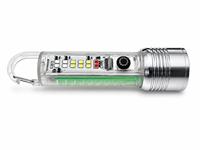 Senter Gantungan Kunci Isi Ulang Mini Torch Keyring Zoom Torch Light Senter LED Hijau COB Lampu Darurat