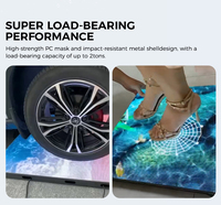 Pantalla LED para Piso Popular P2.97, Pantalla de Piso Interactiva para Bailar, Pantalla de Piso de Empalme Continuo para Centros Comerciales