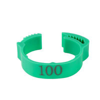 1000 pièces Anneaux de pattes de poulet réglables Diamètre intérieur de 2 à 2,4 cm Anneaux de pattes de volaille rétractables