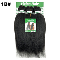 Cheveux doux 3X Vixen 18 pouces 210g en fibre de platine, pour tresses au crochet, afro crépu bouclé, en vrac, yaki lisse pour femmes