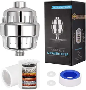 Hoge Output Universele Douche Vervangbare Multi Stadia Chrome Douchekop Filter Cartridge Voor Water Filtering