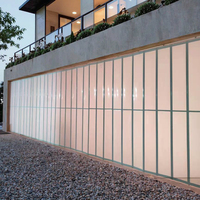 Porte pliante en polycarbonate cristallin, couleur et taille personnalisées, haute qualité, finition moderne, ouverture latérale électrique pour garage et cuisine