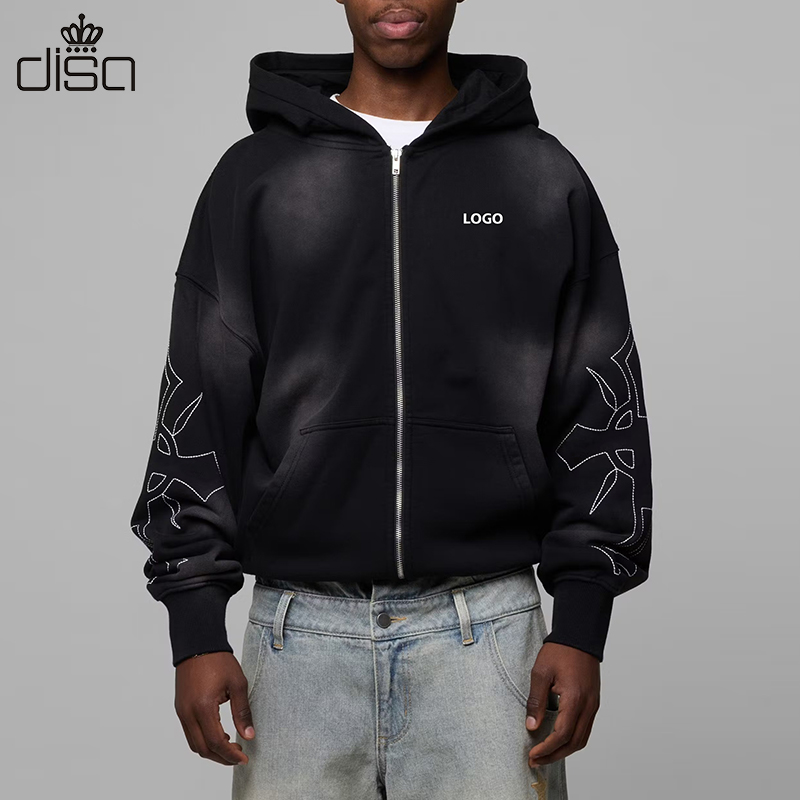 BELVET Distressed pigment zip hoodie 即完売 Distressed Pigment Zip Hoodie – BELVET