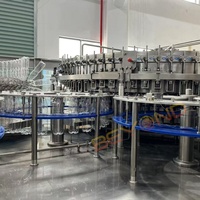 Machine de remplissage automatique de boissons gazeuses 24000 BPH, ligne de production 3 en 1 pour le lavage, le remplissage et le bouchage de bouteilles PET