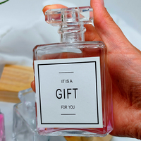 Aroma transparan Amber hitam kosong bulat persegi panjang 30ml 50ml botol parfum kaca 100ml dengan kemasan kotak
