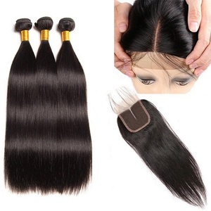 8A Lớp Top Chất Lượng Virgin Peru Body Sóng Tóc Con Người <span class=keywords><strong>Weave</strong></span> Bó Với Closure - Product Image 2