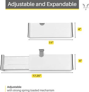 4 Pack Expandable Plastic PS+ABS Wardrobe <b>Drawer</b> Divider Clothing Organizer Detachable Design Five Layers Injection Neat Floor - Product Image 2
