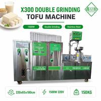 Machine industrielle à double broyage de tofu, séparateur d'okara de lait de soja, en acier inoxydable, double cuve, pour le traitement du soja