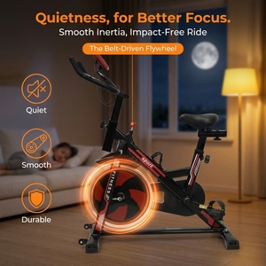 <span class=keywords><strong>Bicicleta</strong></span> <span class=keywords><strong>de</strong></span> <span class=keywords><strong>Spinning</strong></span> para Ejercicio en Interiores <span class=keywords><strong>con</strong></span> Freno <span class=keywords><strong>de</strong></span> Resistencia Infinita para <span class=keywords><strong>Bajar</strong></span> <span class=keywords><strong>de</strong></span> <span class=keywords><strong>Peso</strong></span>, Entrenador Doméstico <span class=keywords><strong>con</strong></span> Correa <span class=keywords><strong>de</strong></span> Transmisión - Product Image 6