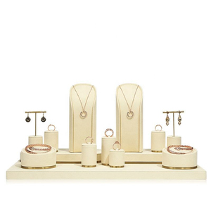 Nouveau Kit d'Exposition de Bijoux en Velours Crème – Présentoir Complet pour Bagues, Boucles d'Oreilles et Colliers – Support d'Exposition de Bijoux Beige - Product Image 6