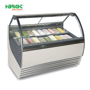 Exhiba atractivamente el congelador de pie para helados disponible espacio cafés refrigerador de exhibición de Gelato - Product Image 3