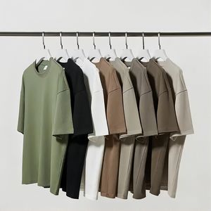 Özel Logo Tee ağır ağırlık % 100% pamuk 300 Gsm erkekler Tshirt başbakan kalite katı boy rahat T shirt işlemeli tarzı ile - Product Image 1