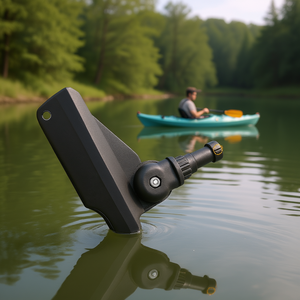 Support de canne à pêche pour kayak CJDY241785301AZ, 1 pièce, aluminium noir, réglable, rotatif, pliable - Product Image 2