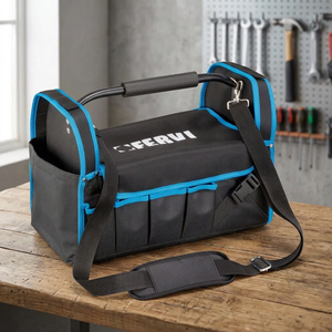 FERVI Semi-Molded Tool Bag Portable Pouch 406x203x254mm 1.35kg for Tools and Utensils - Product Image 3