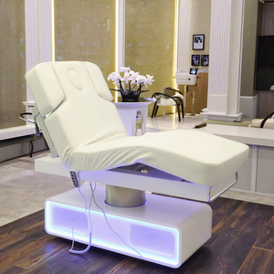 Fauteuil de massage électrique incurvé moderne pour salon de beauté, spa facial, traitement cosmétique, lit de beauté pour cils, LED, 3 moteurs - Product Image 5