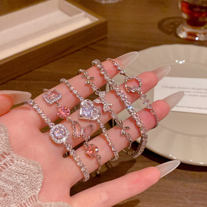 Bracelet pour femme Easywin en cuivre incrusté <span class=keywords><strong>de</strong></span> zircon, plaqué or, en forme <span class=keywords><strong>de</strong></span> fleur, avec pierre œil <span class=keywords><strong>de</strong></span> chat, un cadeau pour la mère <span class=keywords><strong>de</strong></span> <span class=keywords><strong>ma</strong></span> petite amie - Product Image 3