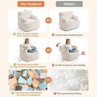 Fauteuil bean bag en mousse pour enfants, siège individuel confortable et écologique, idéal pour la chambre, le salon, les jeux, la lecture et la détente