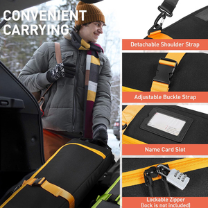 Sac de transport de <span class=keywords><strong>ski</strong></span> simple de grande capacité Sac de protection de <span class=keywords><strong>ski</strong></span> de voyage robuste entièrement rembourré - Product Image 5