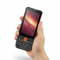 Komputer Terminal Genggam Android 13 Pemindai Barcode, PDA Tangguh, Komputer Mobile Dengan Layar Sentuh 4 Inci untuk Inventaris Gudang