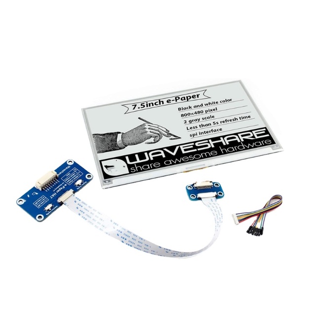 E-Ink Display HAT Pixel Black White Two-Color SPI Interface E-Paper Screen LCD for Raspberry Pi 4B/3B+/3B/2B/Zero