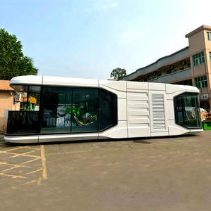 Cápsula espacial prefabricada portátil de dos pisos, diseño especial, casa contenedora de paquete plano para hoteles, panel sándwich de uso al aire libre - Product Image 1