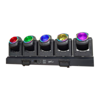 Projecteurs de scène à tête mobile LED RGBW IP33 8000K, montage suspendu, pour discothèque, mariage, contrôle DMX512, 5 têtes, 80W, diffusion en direct