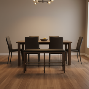 Panca da Pranzo Wallace & Bay Benti Brown, Altezza 60 Pollici, Arredamento Contemporaneo Moderno per Casa - Product Image 2