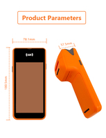 Terminal Inteligente Portátil de 5.45 Pulgadas, Máquina POS Android 4G, NFC, Caja Registradora Portátil, Sistema de Punto de Venta, Impresora Wi-Fi, USB