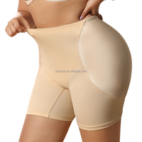 Culotte gainante taille haute S-6XL avec coussinets rehausseurs de fesses et effet ventre plat