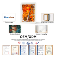 Nouvelle arrivée 3D imprimé papier découpé boîte à lumière sculpture ombre lumière encadrée Anime mur Art petite veilleuse LED