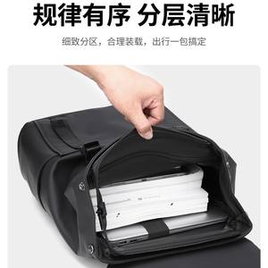 Large Capacity Men's Commuter <b>Backpack</b> Manufacturer's New Style Solid Color Fashionable Simple Design Wholesale - Product Image 3