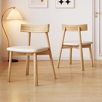 Moderner Massivholz-Esszimmerstuhl mit Weichem Kissen - Minimalistische Kommerzielle Möbel für Restaurant, Café & Hotel