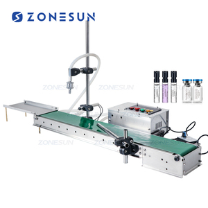 Zonesun quy mô nhỏ kỹ thuật số Chai nhựa mềm uống nước trái cây nước hoa tinh dầu máy làm đầy chất lỏng với băng tải - Product Image 1